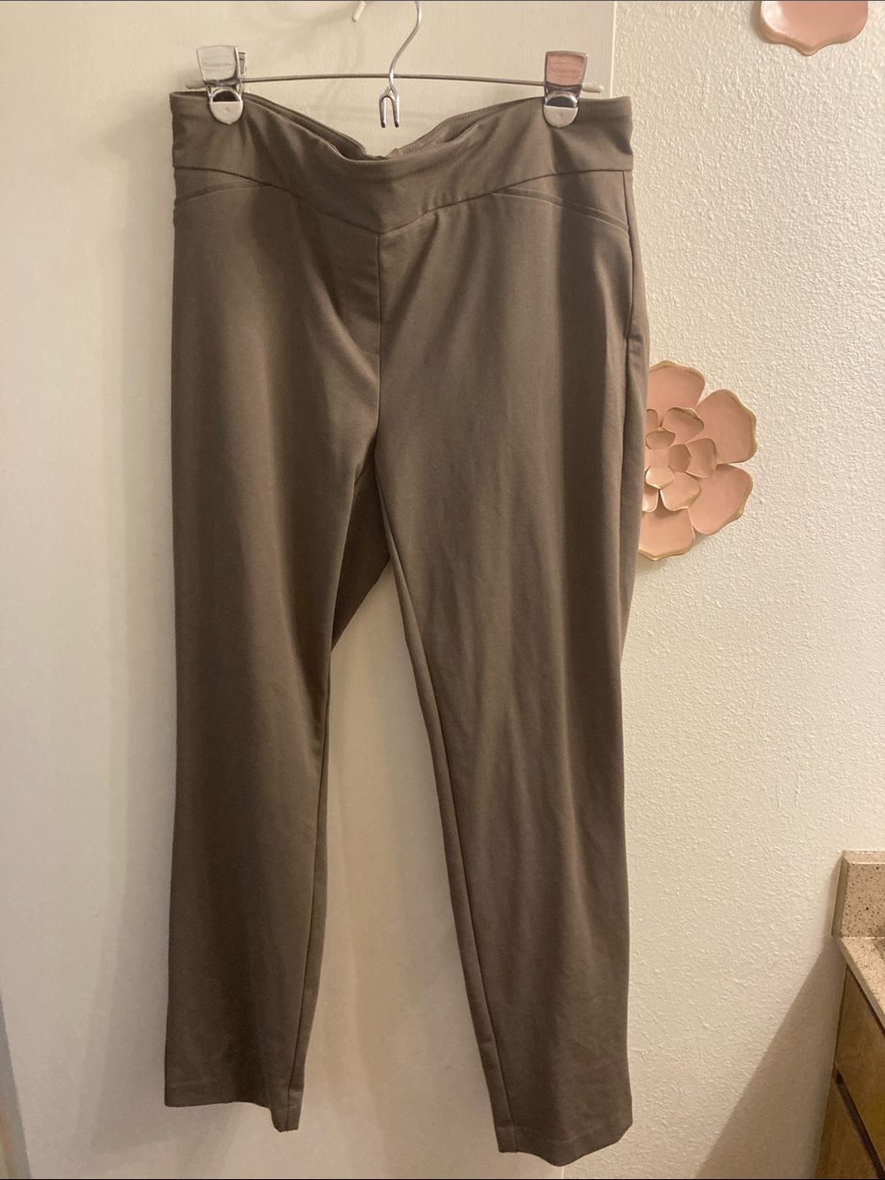 Dalia Neutral Taupe Stretch Trousers